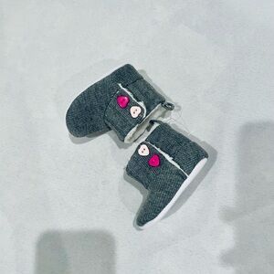 Cozy Gray Baby Girl Shoes